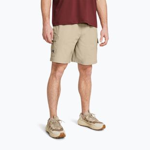 Vyriški treniruočių šortai Under Armour Stretch Woven Cargo khaki base/black