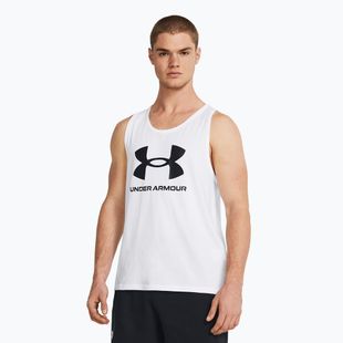 Vyriškas tank topas Under Armour Sportstyle Logo white/black