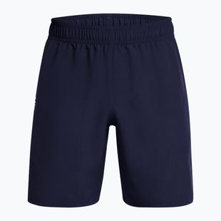 Vyriški treniruočių šortai Under Armour Tech Woven Wordmark midnight navy/white