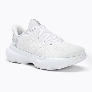 Under Armour Infinite balti/balti/metalinio sidabro moteriški bėgimo bateliai