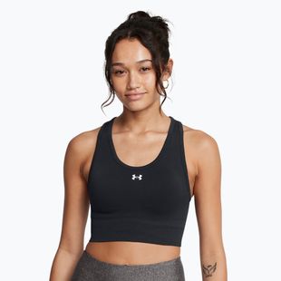 Under Armour Vanish Seamless Mid firminė treniruočių liemenėlė juoda/balta