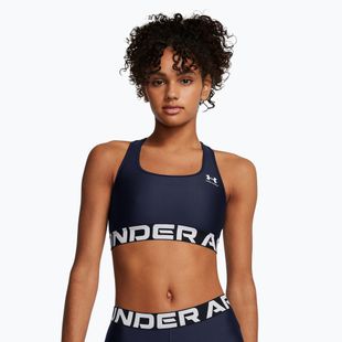 Under Armour HG Authentics Mid Branded midnight navy/white treniruočių liemenėlė
