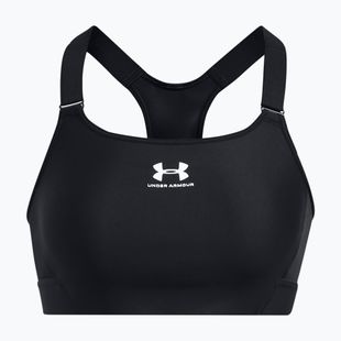 Under Armour HeatGear Armour High juoda/balta treniruočių liemenėlė