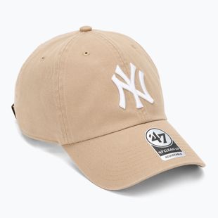 Kepuraitė su snapeliu 47 Brand MLB New York Yankees CLEAN UP W/No Loop Label khaki