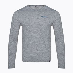 Vyriški marškinėliai ilgomis rankovėmis Patagonia Cap Cool Daily Graphic Shirt-Waters boardshort logo abalone blue/feather grey