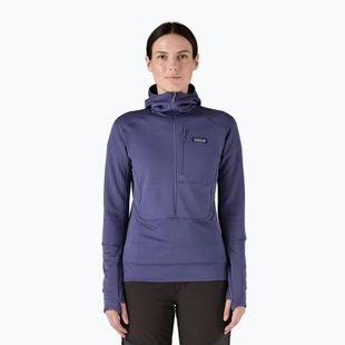 Moteriška softshell striukė Patagonia R1 Hybrid Pullover Hoody solstice purple