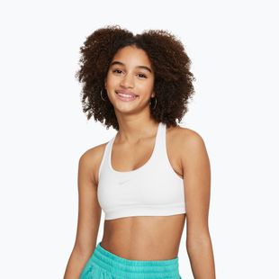 Vaikiška sportinė liemenėlė Nike Swoosh white/pure platinum