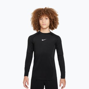 Vaikiški ilgomis rankovėmis marškinėliai Nike Pro Dri-Fit black/white