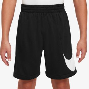 Nike Dri-Fit Multi+ vaikiški treniruočių šortai juodi/balti/juodi