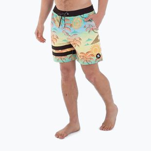 Vyriški maudymosi šortai Hurley Phantom Eco Block Party Volley 17" pineapple
