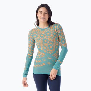Moteriški termoaktyvūs marškinėliai Smartwool Intraknit Thermal Merino Base Layer Pattern Crew cascade