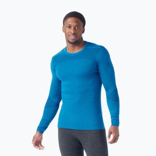 Vyriškas termoaktyvus džemperis Smartwool Intraknit Thermal Merino Base Layer Crew nival blue/navy