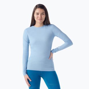 Moteriški termoaktyvūs marškinėliai ilgomis rankovėmis Smartwool Intraknit Thermal Merino Baselayer Crew serene blue / white
