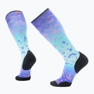 Slidinėjimo kojinės Smartwool Ski Targeted Cushion Nature Doodles Print OTC capri