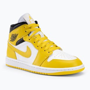 Moteriški batai Nike Air Jordan 1 Mid white/black/vivid sulfur