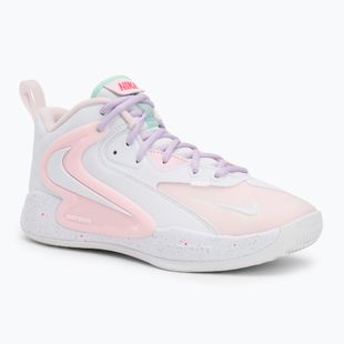Batai tinklinei Nike React Hyperset 2 SE balti/ryškiai rožiniai/žalios putos/alyvinė migla/rožinės putos