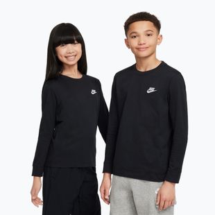 Vaikiški ilgomis rankovėmis marškinėliai Nike Sportswear black