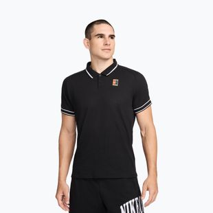 Vyriški teniso marškinėliai Nike Court Heritage Polo juoda/balta