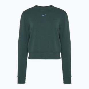 Nike Dri-FIT One Crew Neck French Terry moteriškas džemperis vintage green/ black