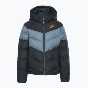 Nike Sportswear Big Kids sintetinė antracito / šaltai pilkos / saugiai oranžinės spalvos striukė