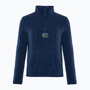 Vyriška Nike Swoosh Air Polar Fleece pusvilnonė viršutinė dalis su užtrauktuku midnight navy/ volt