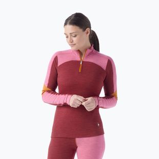 Moteriškas termoaktyvus džemperis Smartwool Classic Thermal Merino Base Layer Colorblock 1/4 Zip Boxed