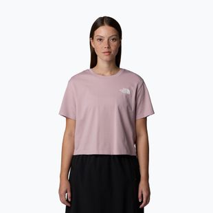 Moteriški marškinėliai The North Face Simple Dome Cropped Slim Tee metal pink
