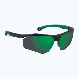 Vyriški akiniai nuo saulės Polaroid PLD 7055/S matte black green/green mirror polarized hc