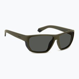 Vyriški akiniai nuo saulės Polaroid PLD 7057/S matte green/grey polarized