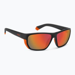 Vyriški akiniai nuo saulės Polaroid PLD 7057/S matte black orange/red multilayer polarized