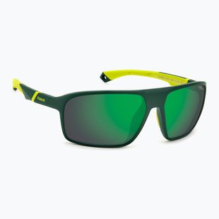 Vyriški akiniai nuo saulės Polaroid PLD 7058/S matte green/green mirror polarized high contrast