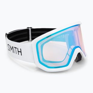 Slidinėjimo akiniai Smith Transfer white/blue sensorinis veidrodinis lęšis