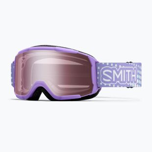 Vaikiški slidinėjimo akiniai Smith Daredevil S2 light lavender dot clouds/ignitor mirror antifog
