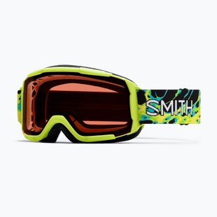 Vaikiški slidinėjimo akiniai Smith Daredevil S3 electric lime slime/green solx mirror antifog