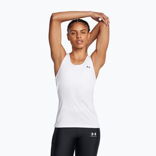Moteriškas treniruočių tank topas Under Armour HeatGear Armour Racer white/black