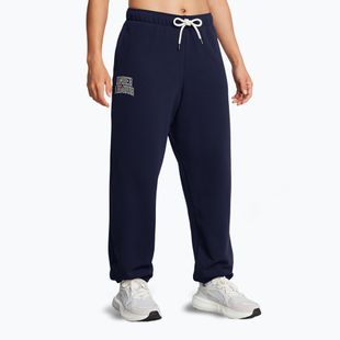 Moteriškos kelnės Under Armour Icon Heavyweight Terry Oversized midnight navy/summit white