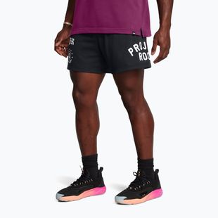Vyriški šortai Under Armour Project Rock Terry Badge Of Honor Fleece black