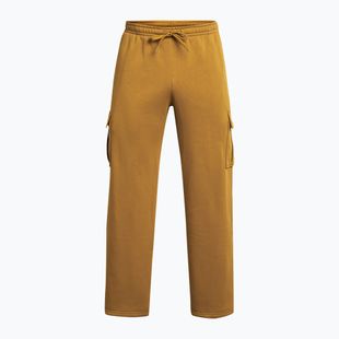 Vyriškos treniruotės kelnės Under Armour Project Rock Icon Fleece geltonos okros/spalvos dumblas