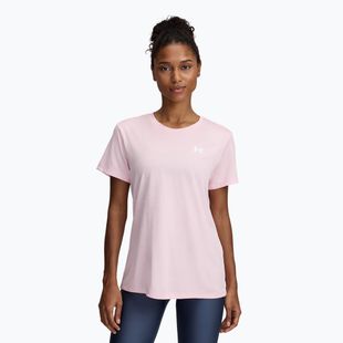 Moteriški treniruočių marškinėliai Under Armour Tech C-Twist prime pink/white