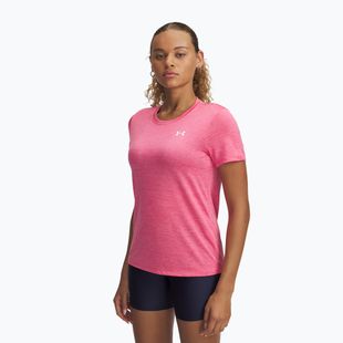 Moteriški treniruočių marškinėliai Under Armour Tech C-Twist super pink/white