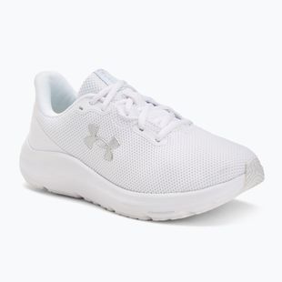 Moteriški bėgimo batai Under Armour Charged Pursuit 4 white/white/metallic silver