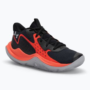 Under Armour Grade School Jet '23 vaikiški krepšinio bateliai black/ares red/mod gray