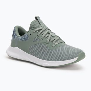 Moteriški treniruočių batai Under Armour Charged Aurora 2+ silica green/white/metallic silica