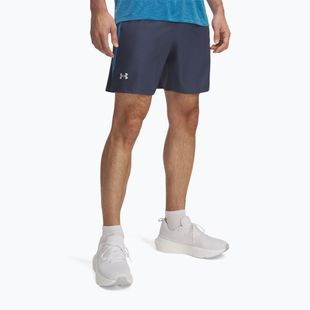 Vyriški bėgimo šortai Under Armour Launch 7" downpour gray / ether blue / reflective