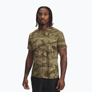 Vyriški treniruočių marškinėliai Under Armour Project Rock Iso Chill SS bayou/timberwolf taupe/baroque green