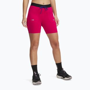 Moteriški šortai Under Armour Trail Run Fitted shaded fuchsia/black