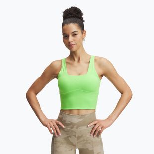 Treniruočių liemenėlė Under Armour Project Rock Fitted Bra Tank cyber green / cyber green