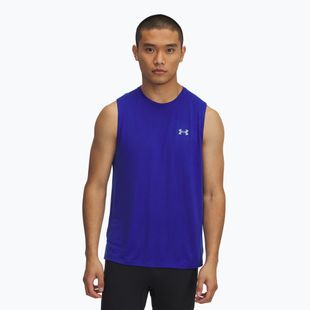 Vyriškas bėgimo tank topas Under Armour Trail Run Launch Tank royal/reflective