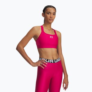Sportinė liemenėlė Under Armour HeatGear Armour High shaded fuchsia
