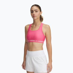Sportinė liemenėlė Under Armour Crossback Mid super pink/white